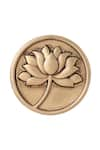 Buy_Cosa Nostraa_Gold Divine Lotus Buttons - Set Of 5 _Online_at_Aza_Fashions