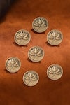 Buy_Cosa Nostraa_Gold Divine Lotus Carved Buttons - Set Of 7 _at_Aza_Fashions