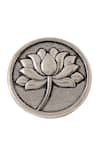 Buy_Cosa Nostraa_Grey Divine Lotus Buttons - Set Of 5 _Online_at_Aza_Fashions