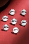 Buy_Cosa Nostraa_Silver Power Gun Brass Buttons - Set Of 7 _at_Aza_Fashions