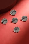 Buy_Cosa Nostraa_Grey Power Gun Carved Buttons - Set Of 5 _at_Aza_Fashions