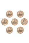 Cosa Nostraa_Gold Sail Boat Carved Buttons - Set Of 7 _Online_at_Aza_Fashions