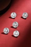 Buy_Cosa Nostraa_Silver Sail Boat Brass Buttons - Set Of 5 _at_Aza_Fashions