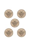 Cosa Nostraa_Gold Flying Wonder Buttons - Set Of 5 _Online_at_Aza_Fashions