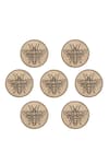 Cosa Nostraa_Gold Flying Wonder Buttons - Set Of 7 _Online_at_Aza_Fashions