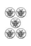 Cosa Nostraa_Silver Flying Wonder Carved Buttons - Set Of 5 _Online_at_Aza_Fashions