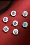 Buy_Cosa Nostraa_Silver Flying Wonder Carved Buttons - Set Of 7 _at_Aza_Fashions