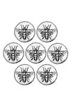 Cosa Nostraa_Silver Flying Wonder Carved Buttons - Set Of 7 _Online_at_Aza_Fashions