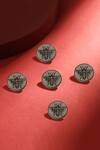 Buy_Cosa Nostraa_Grey Flying Wonder Brass Buttons - Set Of 5 _at_Aza_Fashions