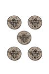 Cosa Nostraa_Grey Flying Wonder Brass Buttons - Set Of 5 _Online_at_Aza_Fashions