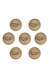 Cosa Nostraa_Gold Vintage Plane Buttons - Set Of 7 _Online_at_Aza_Fashions