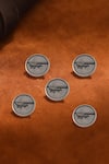 Buy_Cosa Nostraa_Grey Vintage Plane Brass Buttons - Set Of 5 _at_Aza_Fashions