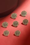 Buy_Cosa Nostraa_Gold Eternal Garden Buttons - Set Of 7 _at_Aza_Fashions