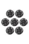 Cosa Nostraa_Silver Eternal Garden Carved Buttons - Set Of 7 _Online_at_Aza_Fashions