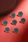 Buy_Cosa Nostraa_Grey Eternal Garden Brass Buttons - Set Of 7 _at_Aza_Fashions