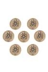 Cosa Nostraa_Gold Floral Wonder Buttons - Set Of 7 _Online_at_Aza_Fashions