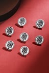 Buy Cosa Nostraa Silver Floral Wonder Carved Buttons - Set Of 7 at Aza Fashions Buy_Cosa Nostraa_Silver Floral Wonder Carved Buttons - Set Of 7 _at_Aza_Fashions