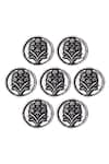 Cosa Nostraa Silver Floral Wonder Carved Buttons - Set Of 7 Online at Aza Fashions Cosa Nostraa_Silver Floral Wonder Carved Buttons - Set Of 7 _Online_at_Aza_Fashions