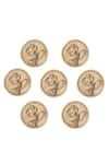 Cosa Nostraa_Gold Lotus Buttons - Set Of 7 _Online_at_Aza_Fashions