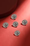 Buy_Cosa Nostraa_Grey Lotus Brass Buttons - Set Of 5 _at_Aza_Fashions