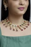 Buy_Khushi Jewels_Gold Plated Bead Choker Set _at_Aza_Fashions