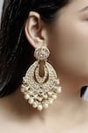 Buy_Khushi Jewels_Gold Plated Stone Studded Danglers _at_Aza_Fashions