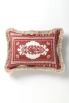 Buy_vVyom By Shuchita_Red Shell 30% Silk 70% Cottonfiller Fibre Fill Flower Bloom Throw Pillow_at_Aza_Fashions