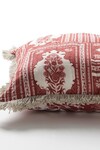 Shop_vVyom By Shuchita_Red Shell 30% Silk 70% Cottonfiller Fibre Fill Flower Bloom Throw Pillow_at_Aza_Fashions