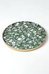 Buy_Vvyom By Shuchita_Green Aluminium Metal Print Floral Bloom Verbena Trays - 2 Pcs_Online_at_Aza_Fashions