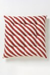 Buy_vVyom By Shuchita_Red Shell 100% Cotton Stripe And Tufted Pattern. Color Block Cushion Seat _at_Aza_Fashions