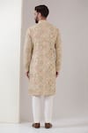 Shop_Kasbah_Cream Georgette Embroidered Chikankari Thread And Sequin Work Kurta Set _at_Aza_Fashions