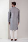 Shop_Kasbah_Grey Silk Sequins Threadwork Kurta With Pant _at_Aza_Fashions
