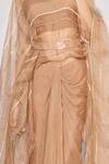 Buy_Kressa_Brown Crepe Embroidered Cut Dana Cape Boat Neck Draped Skirt Set  _Online_at_Aza_Fashions