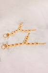 Shop_Moh-Maya By Disha Khatri_Gold Plated Stones, Pearls Kundan And Haathphool Set _at_Aza_Fashions