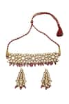 Shop_MINAKI_Gold Plated Kundan Choker Set _at_Aza_Fashions