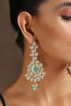 Buy_Swabhimann_Blue Diamonds, Stones Kundan Embellished Earrings_at_Aza_Fashions