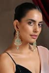 Swabhimann_Blue Diamonds, Stones Kundan Embellished Earrings_Online_at_Aza_Fashions