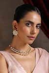 Buy_SWABHIMANN_White Zirconia Stone Layered Embellished Necklace Set _Online_at_Aza_Fashions