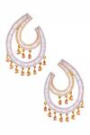 Shop_MINAKI_Gold Plated Crystal Danglers _at_Aza_Fashions