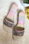 Shop_Modanta Footwear_Multi Color Faux Diamond Embellishments Rainbow Heels_at_Aza_Fashions
