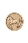 Buy_Cosa Nostraa_Gold Stallion Shimmer Buttons - Set Of 5 _Online_at_Aza_Fashions