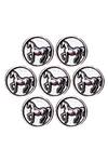 Cosa Nostraa_Silver Stallion Shimmer Brass Buttons - Set Of 7_Online_at_Aza_Fashions