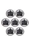 Cosa Nostraa_Silver Emperor Crown Brass Buttons - Set Of 7 _Online_at_Aza_Fashions