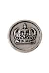 Buy_Cosa Nostraa_Grey Emperor Crown Carved Buttons - Set Of 5 _Online_at_Aza_Fashions