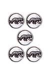 Cosa Nostraa_Silver Calm Cheetah Carved Buttons - Set Of 5_Online_at_Aza_Fashions