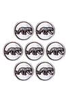 Cosa Nostraa Silver Cut Work Calm Cheetah Carved Buttons - Set Of 7 Online at Aza Fashions Cosa Nostraa_Silver Cut Work Calm Cheetah Carved Buttons - Set Of 7_Online_at_Aza_Fashions