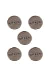 Cosa Nostraa_Grey Calm Cheetah Buttons - Set Of 5 _Online_at_Aza_Fashions