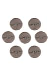 Cosa Nostraa_Grey Calm Cheetah Brass Buttons - Set Of 7 _Online_at_Aza_Fashions