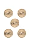 Cosa Nostraa_Gold Biker Buttons - Set Of 5 _Online_at_Aza_Fashions