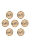 Cosa Nostraa_Gold Biker Buttons - Set Of 7 _Online_at_Aza_Fashions